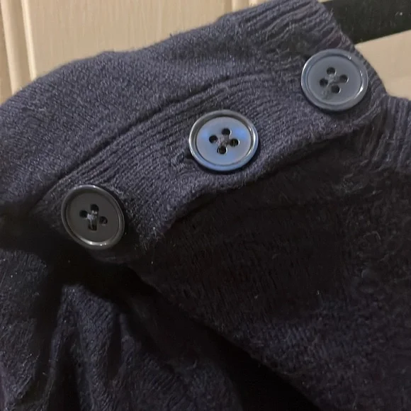 Talbot’s Sz Medium Navy Sweater With Feathers - Picture 6 of 7